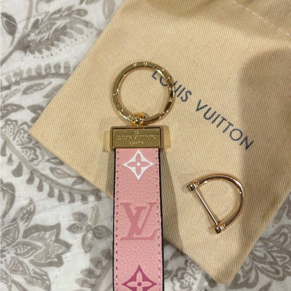 Louis Vuitton Pink Dragonne Key Holder